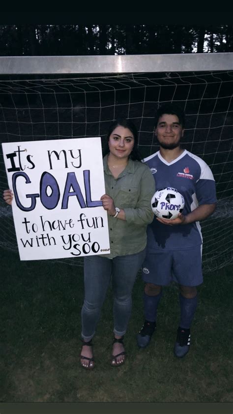 Prom proposal. Soccer game theme⚽️ | Homecoming proposal, Prom proposal, Dance proposal