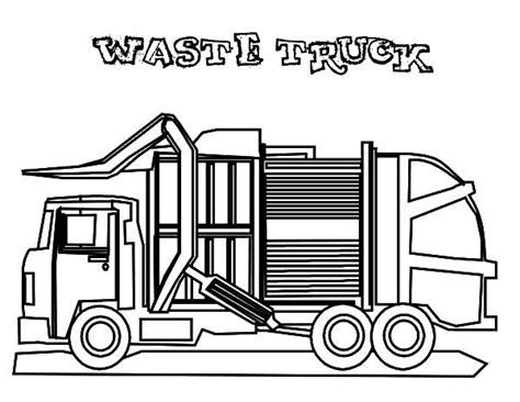 Garbage Truck Coloring Sheet