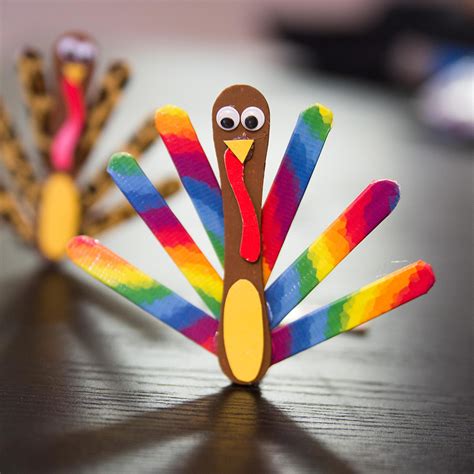 Thanksgiving Popsicle Stick Turkey Craft