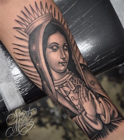 Sergio Mendez On Instagram “virgen De Guadalupe 😋” Cool Forearm Tattoos Face Tattoos Star