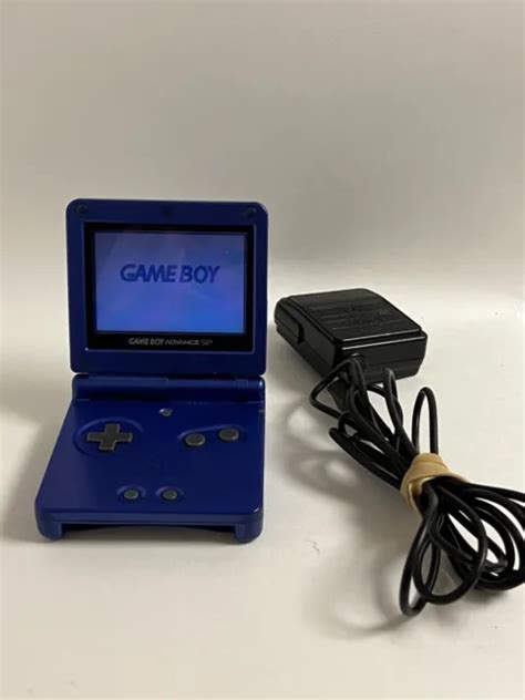 Vintage Nintendo Game Boy Advance Sp Wcharger Ags 001 Cobalt Blue