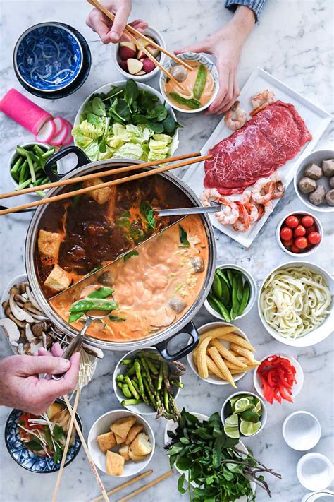 Mix 1 teaspoon of red chili flakes, 1 tablespoon of red chili paste, 2 tablespoons of soy sauce for soup (gukganjang), 1 tablespoon of minced garlic, 1/8 . Easy Asian Hot Pot Recipe | foodiecrush.com #hotpot #soup ...