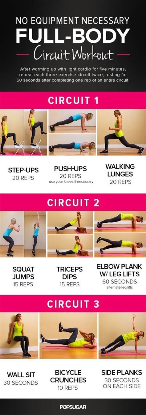 Printable Total Body No Equipment Workout By Ronisilver Fitness