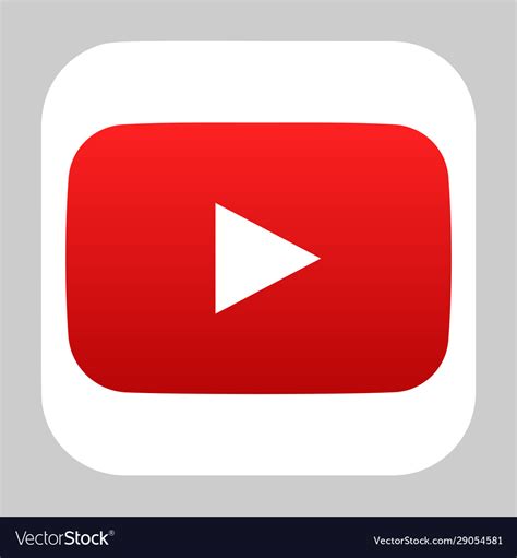 Youtube Logo Icon Royalty Free Vector Image VectorStock