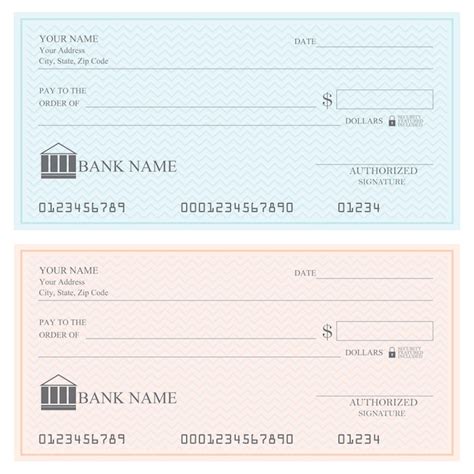 Cheques Bancarios En Blanco O Talonario De Cheques Ilustración