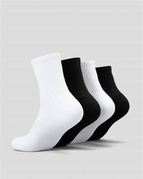 Santa Cruz Girls Other Dot Sock 4 Pack In Blackwhite Fast Shipping