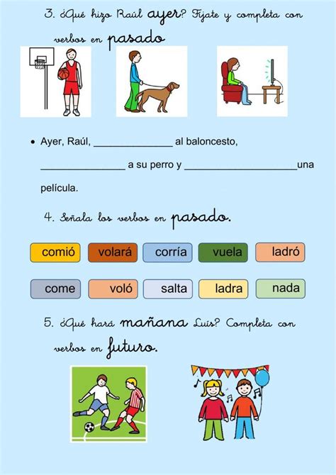 El Verbo Ficha Interactiva Activities Language Spanish