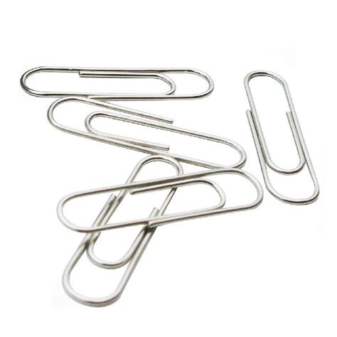 2 Setslot Paperclip Office Stationery Chrome Silver U Clip Paper Clip