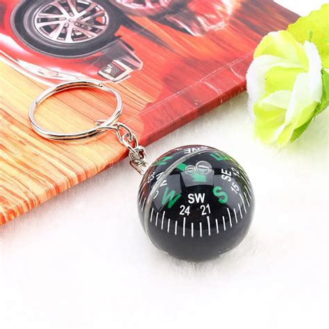Outdoor Survival 28mm Compass Ball Keychain Liquid Filled Compass For