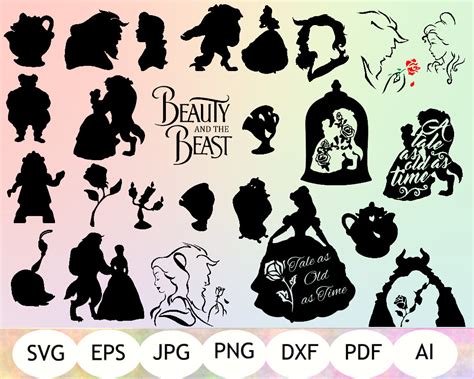 Beauty and the Beast SVG Beauty and the Beast Clipart Beauty | Etsy