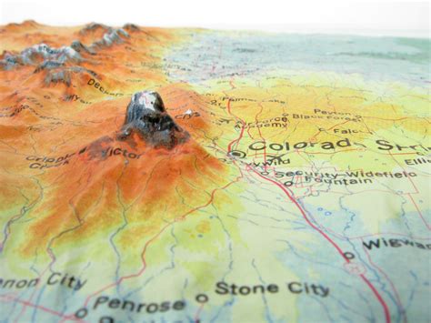 Colorado Raised Relief 3d Map