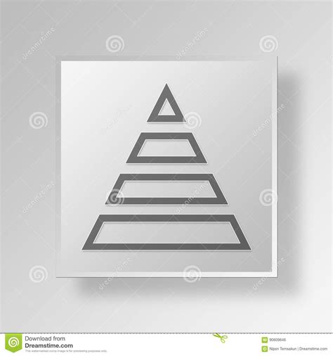 3d Pyramid Chart Icon Business Concept Stock Illustration