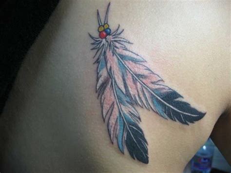 53 American Indian Feather Tattoo Designs With Creative Desiign In