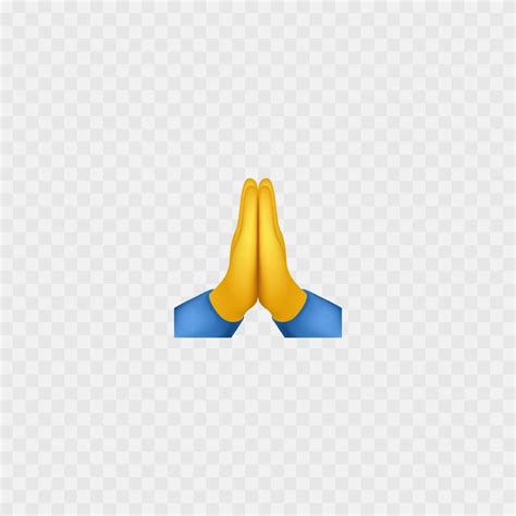 Prayer Hands Emoji Folded Hands Isolated On White Vector 20257879