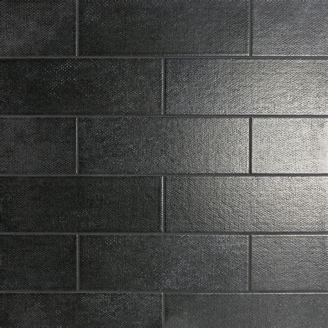 Ivy Hill Tile Piston Camp Black 4 In X 12 In Matte Ceramic Wall Tile