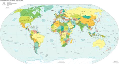 Clipart Cia World Fact Book Political World Map 2013