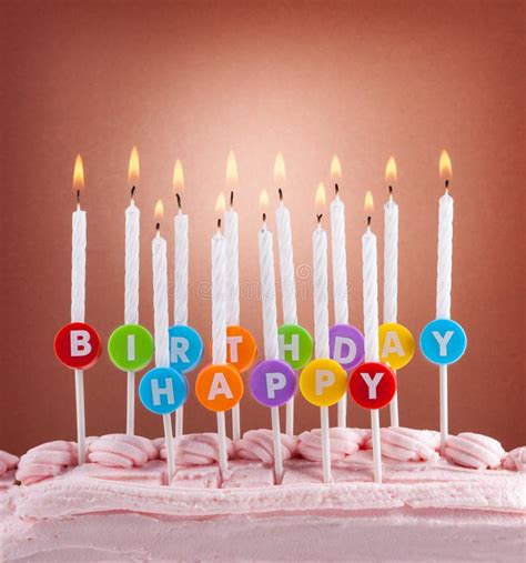 Festive Concept Happy Birthday Candles Stock Image Image Of Fire