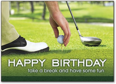 Happy Birthday Golf Folding Card Smartpractice Sharpercards