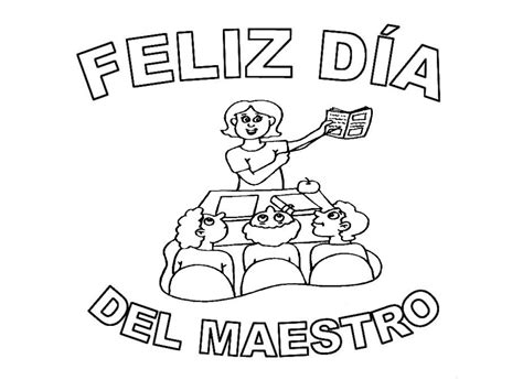 Palabras que definen a un maestro amar educar cuidar sonreir acompañar todos los empeños la educaci. COLOREA TUS DIBUJOS: Dibujo de Maestra Enseñando para Colorear