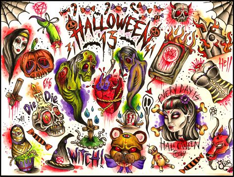 Halloween Tattoo Designs By Elisa Devihate Contact Black Onyx