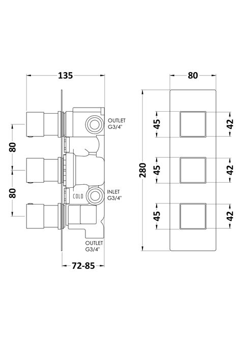 Hudson Reed Showers Triple Valves Triple Valve With Diverter