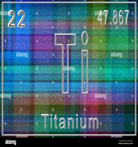 Titanium Chemical Element Sign With Atomic Number And Atomic Weight