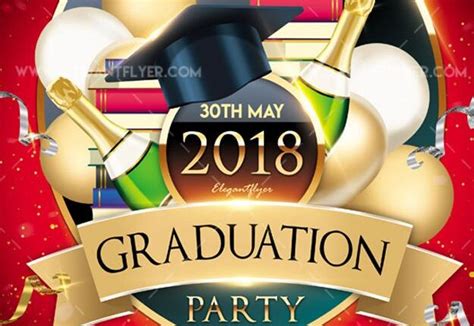 Graduation Party Free Flyer Psd Template Free Psd Templates
