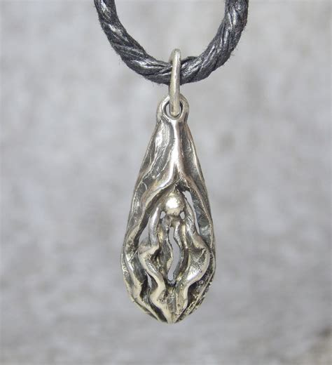 Silver Vagina Pendant Custom Miniature Yoni Handmade Erotic Etsy