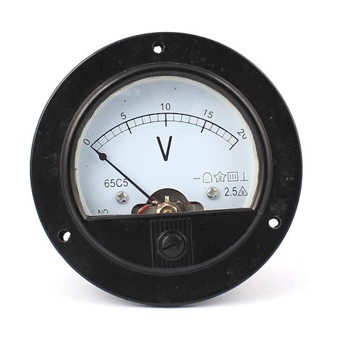 Unique Bargains Dc 0 20v Round Analogue Panel Meter Volt Voltage Gauge Analog Voltmeter