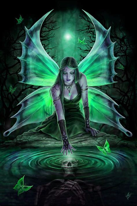 Skull And Green Fairy In 2019 Fantasy Art Gothic Fantasy Art Gothic