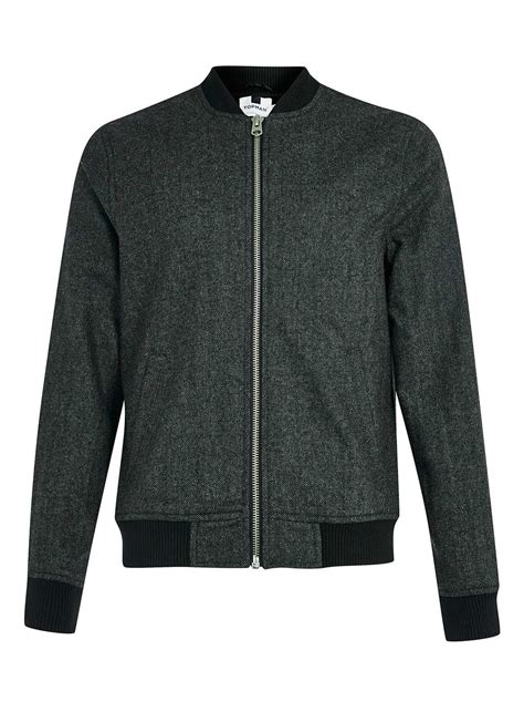 Lyst Topman Grey Wool Bomber Jacket In Gray For Men