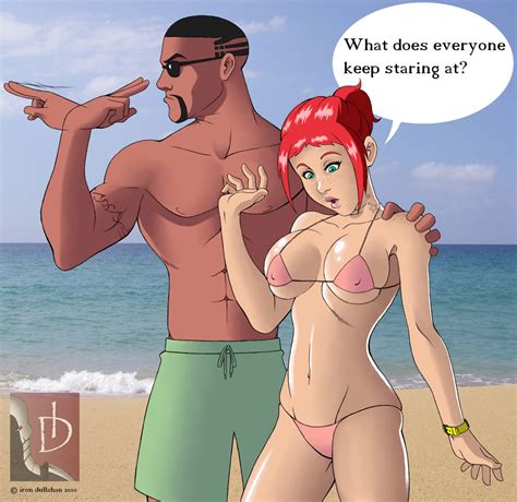 Maxime And Sophya At The Beach By Iron Dullahan Hentai Foundry