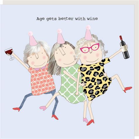 Rosie Made A Thing Age Gets Better With Wine Girl Birthday Card Cards