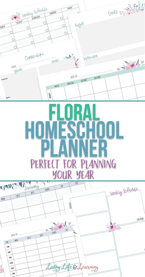 Floral Free Printable Homeschool Planner Artofit