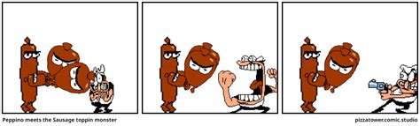 Peppino Meets The Sausage Toppin Monster Comic Studio