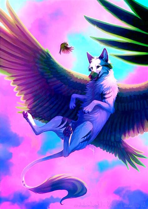 Wolf With Wings Anime Wolf Drawing Anime Wolf Anime Animals