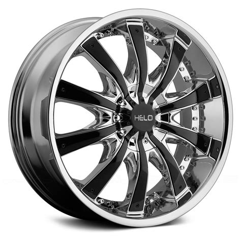 Helo He875 Wheels Chrome With Gloss Black Inserts Rims