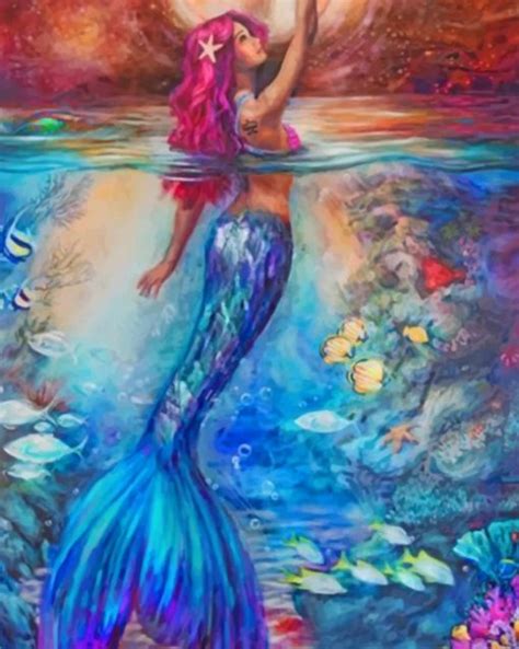 Mermaid Diamond Paint By Numbers Paint By Numbers For Adult