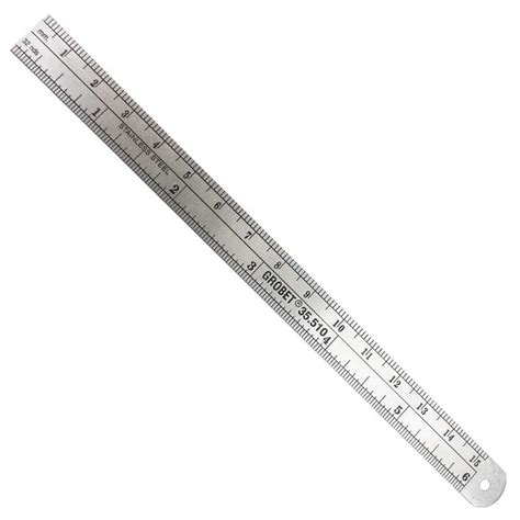 Plastic 7 Inch Ruler With Millimeters And Inches Mm In Metal Gauge Ruler
