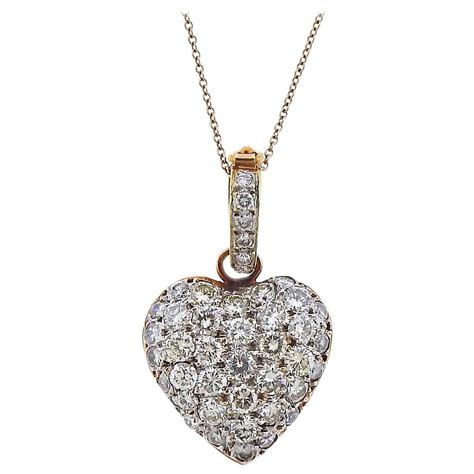 Tiffany And Co Sapphire Diamond Gold Pendant Necklace At 1stdibs
