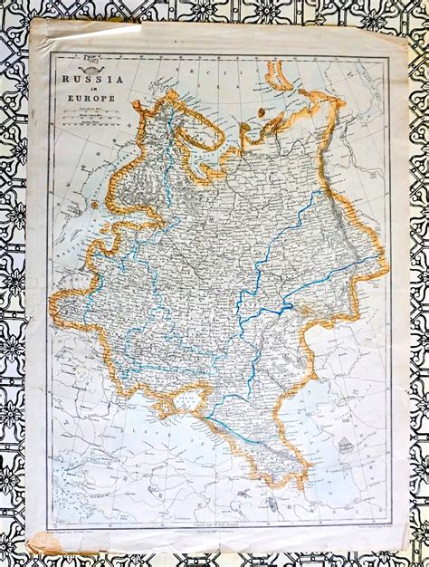 Antique Map Russia In Europe 1850 Ca Antiche Curiosità