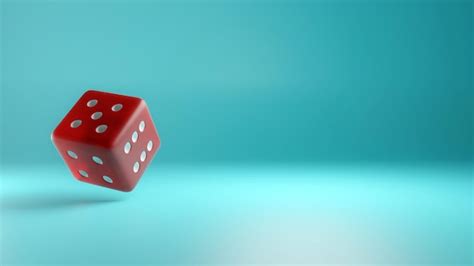 Premium Photo 3d Render Red Dice Floating On A Turquoise Background
