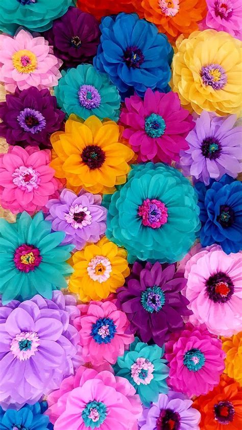 Colourful Flower Mobile Wallpapers Wallpaper Cave