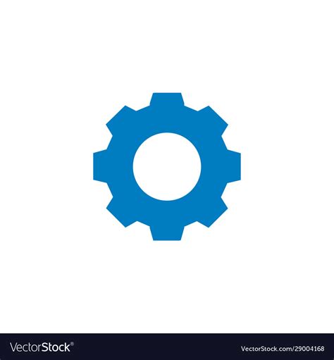 Settings Icon Gear Or Cog Simple Blue Icon Vector Image