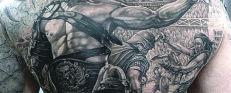 50 Gladiator Tattoo Ideas For Men Amphitheaters And Armor