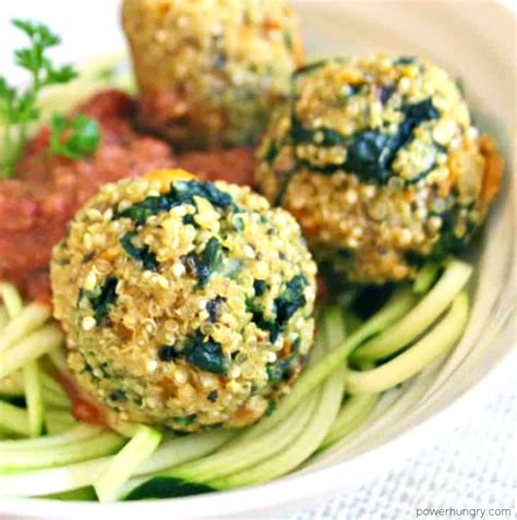 Vegan Gluten Free Quinoa Kale Meatballs High Protein Power Hungry