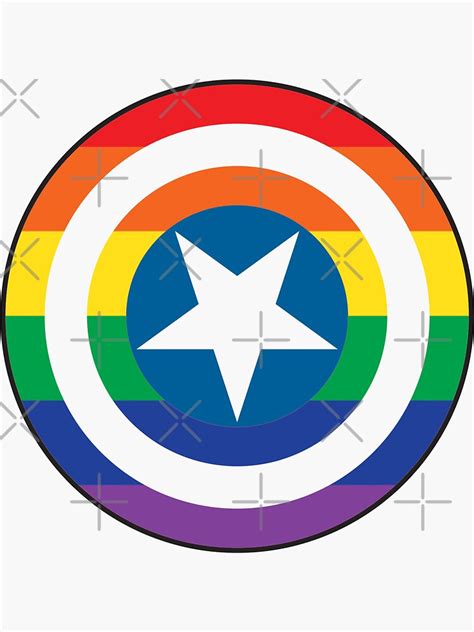 Rainbow Shield Highlight Sticker For Sale By Mygayapparel Redbubble
