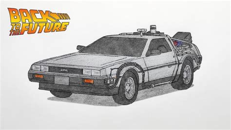 How To Draw A Delorean Dmc 12 Back To The Future Car Drawing