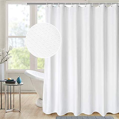Aoohome 72x78 Inch White Shower Curtain Extra Long Fabric Bathroom