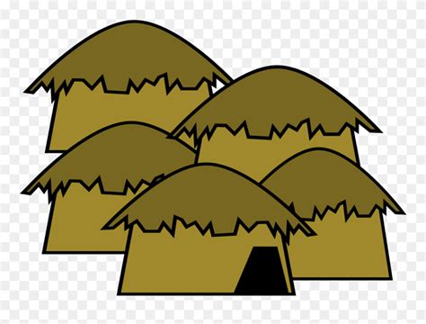 Huts Big Image Png Vector Mud Hut Transparent Clipart 5245828